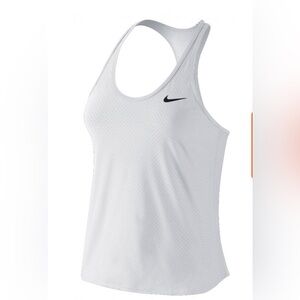 Nike Dri Fit Slam Breathe Tank Tennis Small White EUC